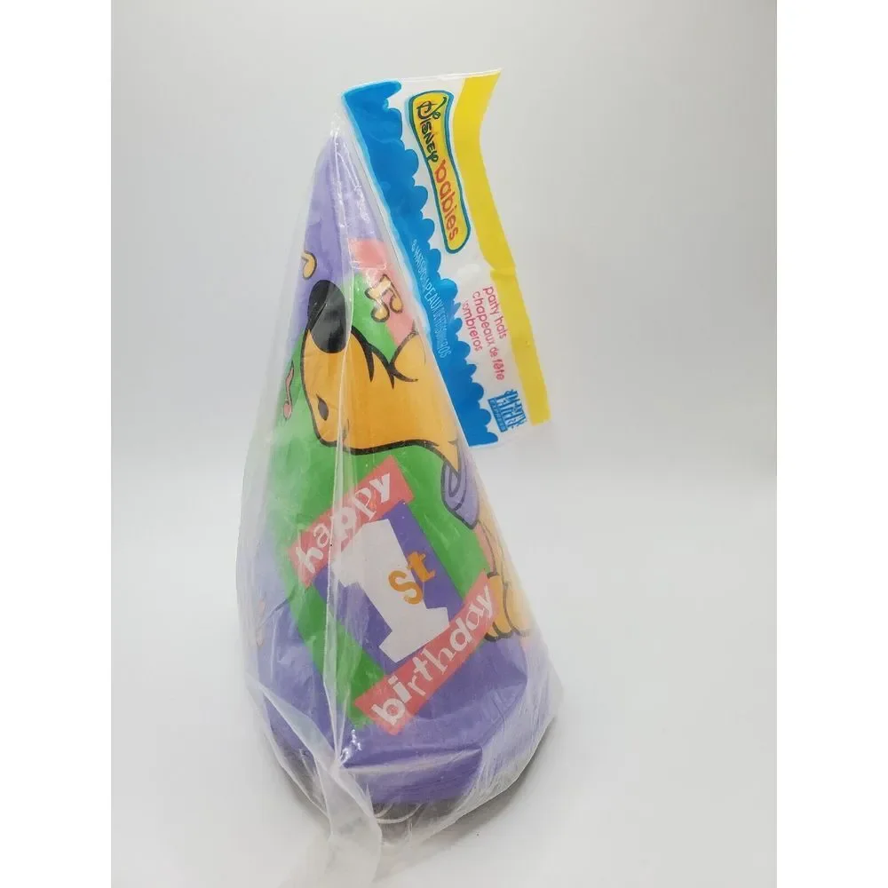 Disney Babies Blowouts Party‎ Hats Vintage Donald Duck Pluto 1st Birthday 16 Pcs